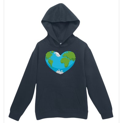 Earth Shaped Heart Urban Pullover Hoodie