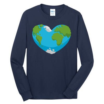 Earth Shaped Heart Tall Long Sleeve T-Shirt