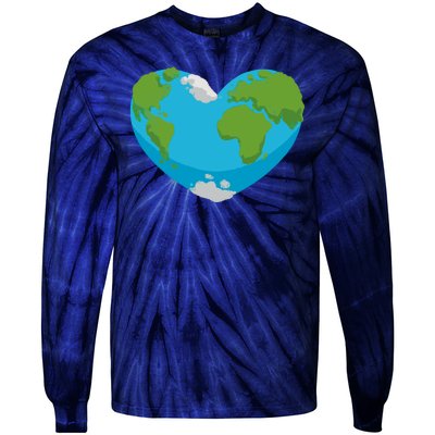 Earth Shaped Heart Tie-Dye Long Sleeve Shirt