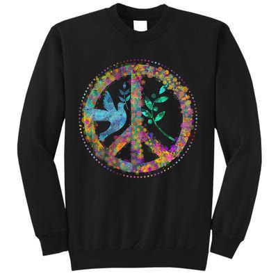 Earth Watercolor Peace Sign Sweatshirt