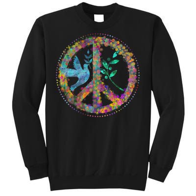 Earth Watercolor Peace Sign Sweatshirt