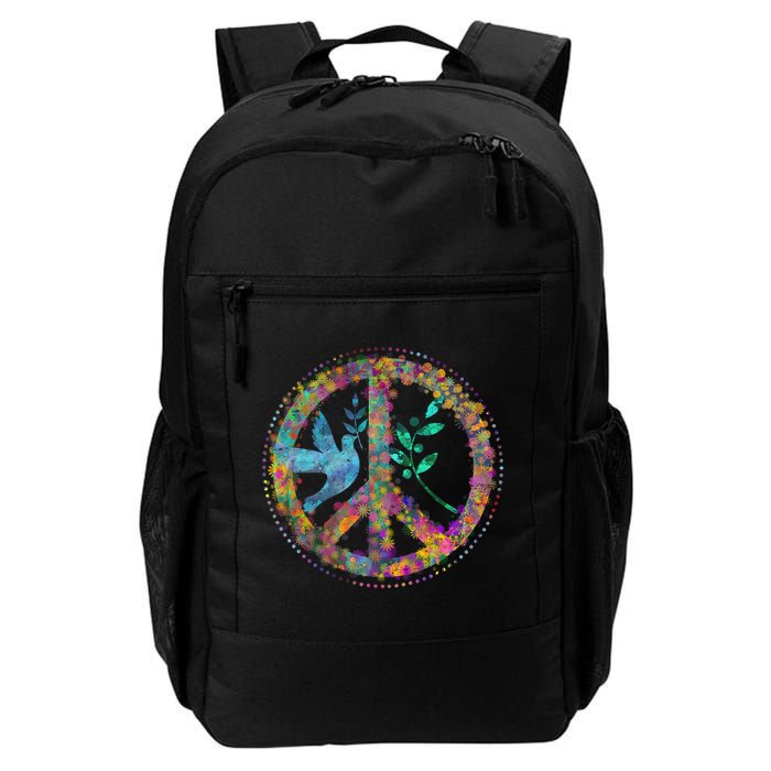 Earth Watercolor Peace Sign Backpack