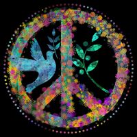 Earth Watercolor Peace Sign Backpack