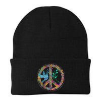 Earth Watercolor Peace Sign Beanie
