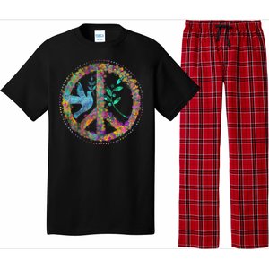 Earth Watercolor Peace Sign Pajama Set