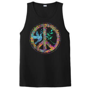 Earth Watercolor Peace Sign PosiCharge Competitor Tank