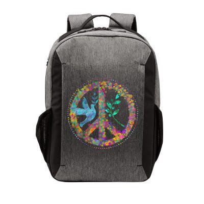 Earth Watercolor Peace Sign Vector Backpack