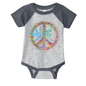 Earth Watercolor Peace Sign Infant Baby Jersey Bodysuit