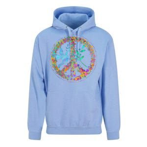 Earth Watercolor Peace Sign Unisex Surf Hoodie