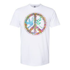 Earth Watercolor Peace Sign Softstyle® CVC T-Shirt