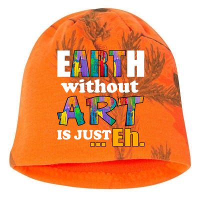 Earth Without Art Is Just Eh Kati - Camo Knit Beanie