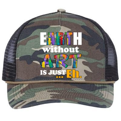 Earth Without Art Is Just Eh Retro Rope Trucker Hat Cap