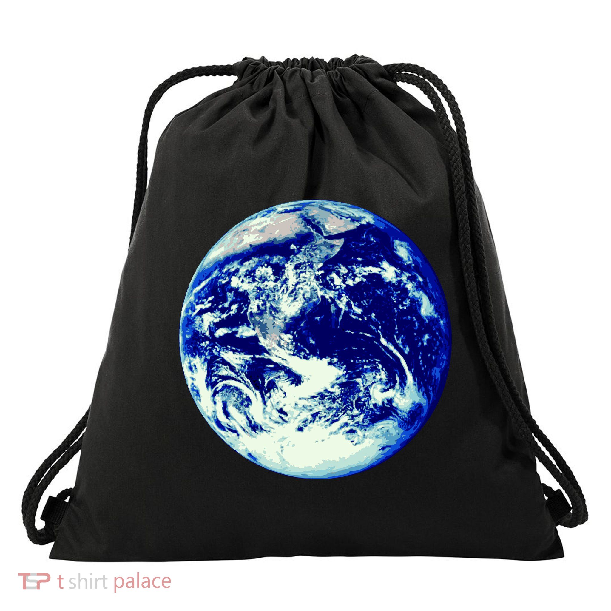 Earth World Drawstring Bag