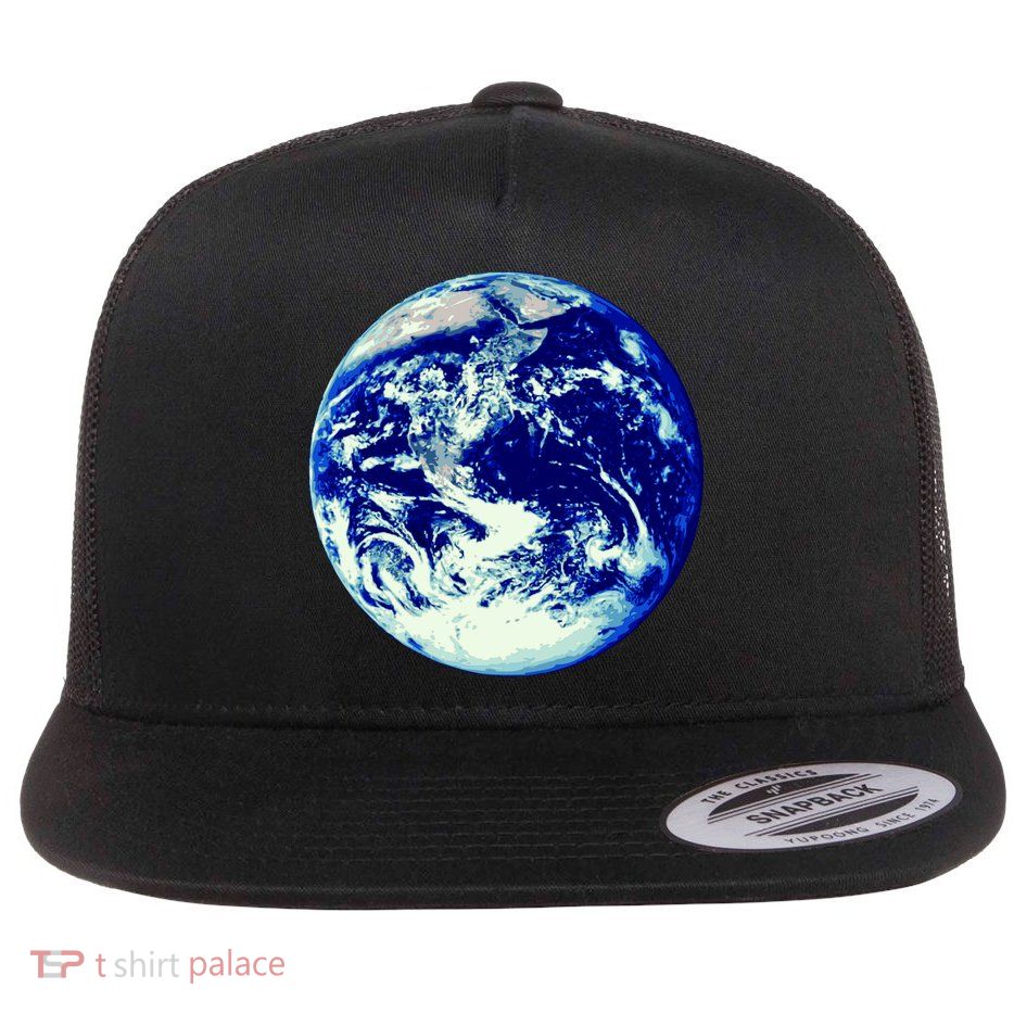 Earth World Flat Bill Trucker Hat