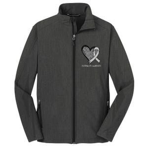 Encephalitis Awareness Silver Ribbon Funny Gift Core Soft Shell Jacket