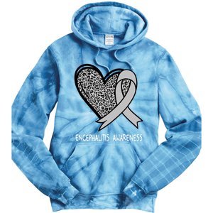 Encephalitis Awareness Silver Ribbon Funny Gift Tie Dye Hoodie