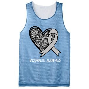 Encephalitis Awareness Silver Ribbon Funny Gift Mesh Reversible Basketball Jersey Tank