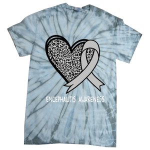 Encephalitis Awareness Silver Ribbon Funny Gift Tie-Dye T-Shirt