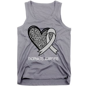 Encephalitis Awareness Silver Ribbon Funny Gift Tank Top