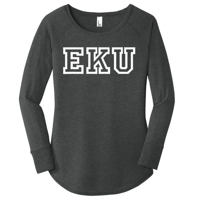 EKU Athletic Sport College University @ Alumni Women's Perfect Tri Tunic Long Sleeve Shirt