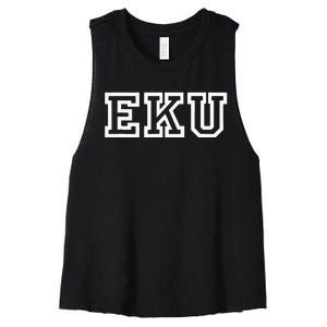 EKU Athletic Sport College University @ Alumni Women's Racerback Cropped Tank