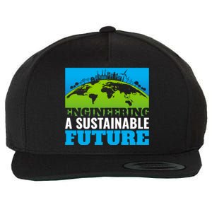 Engineering A Sustainable Future Renewable Energy Earth Day Gift Wool Snapback Cap