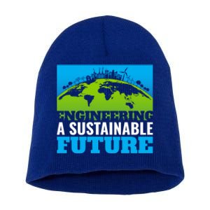 Engineering A Sustainable Future Renewable Energy Earth Day Gift Short Acrylic Beanie