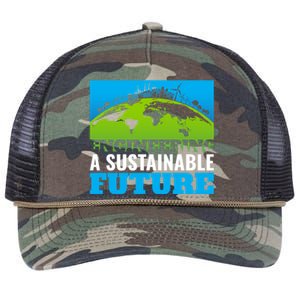 Engineering A Sustainable Future Renewable Energy Earth Day Gift Retro Rope Trucker Hat Cap