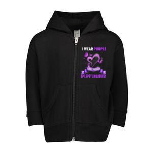 Epilepsy Awareness S I Wear Purple For My Daughter Toddler Zip Fleece Hoodie