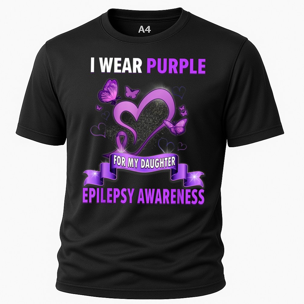 Epilepsy Awareness S I Wear Purple For My Daughter Cooling Performance Crew T-Shirt