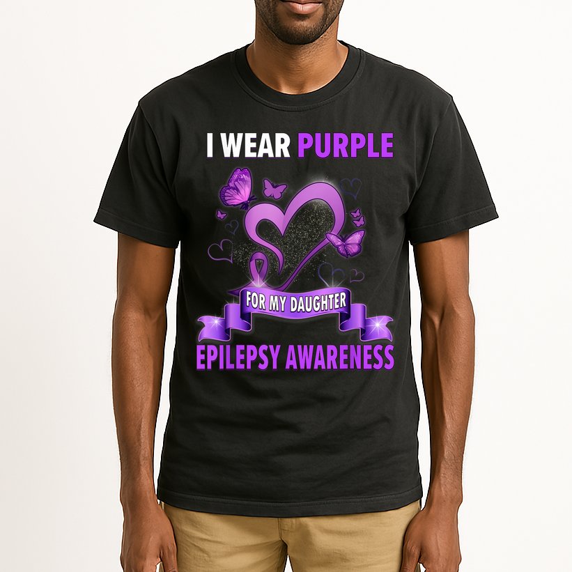 Epilepsy Awareness S I Wear Purple For My Daughter Tall T-Shirt