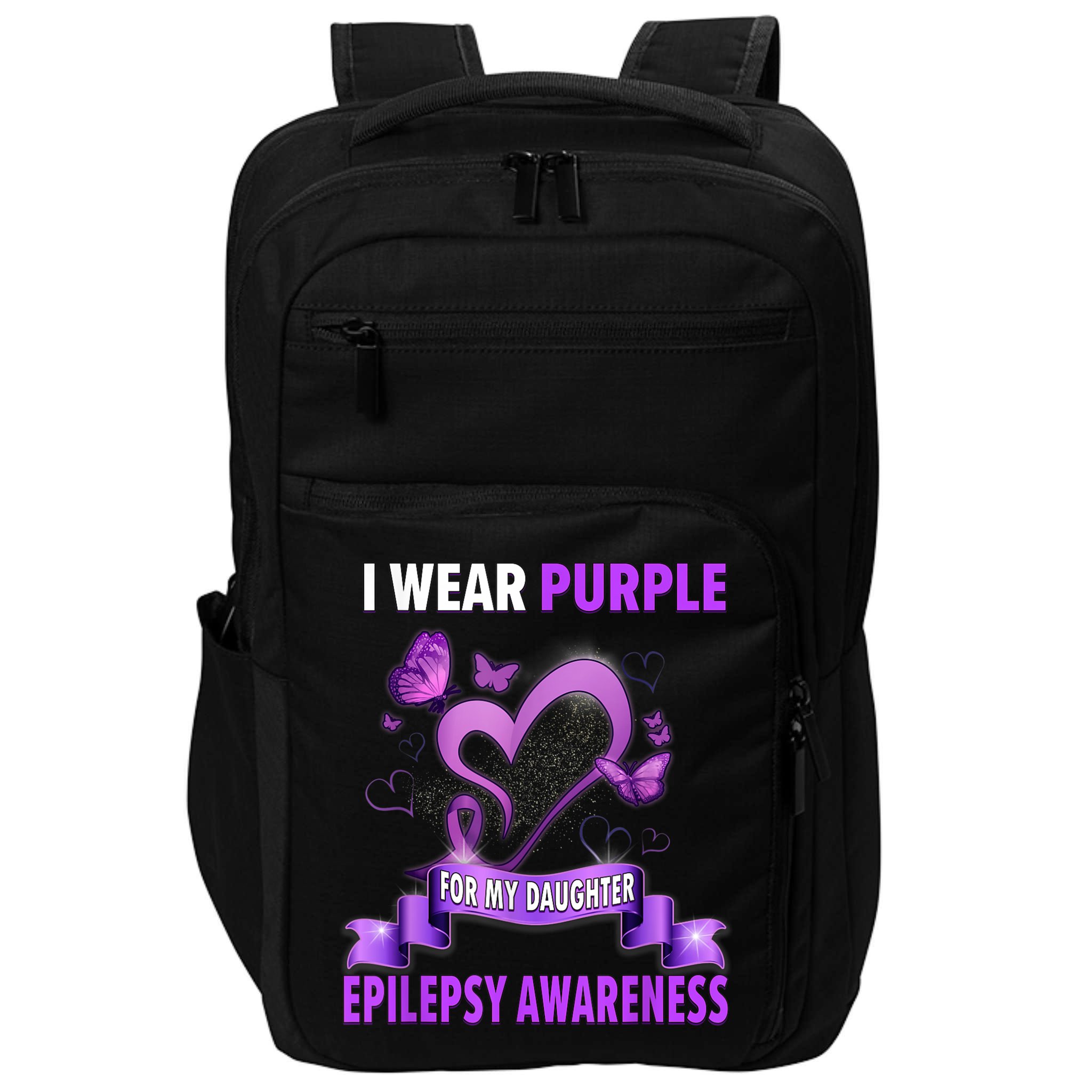 Epilepsy Awareness S I Wear Purple For My Daughter Impact Tech Backpack