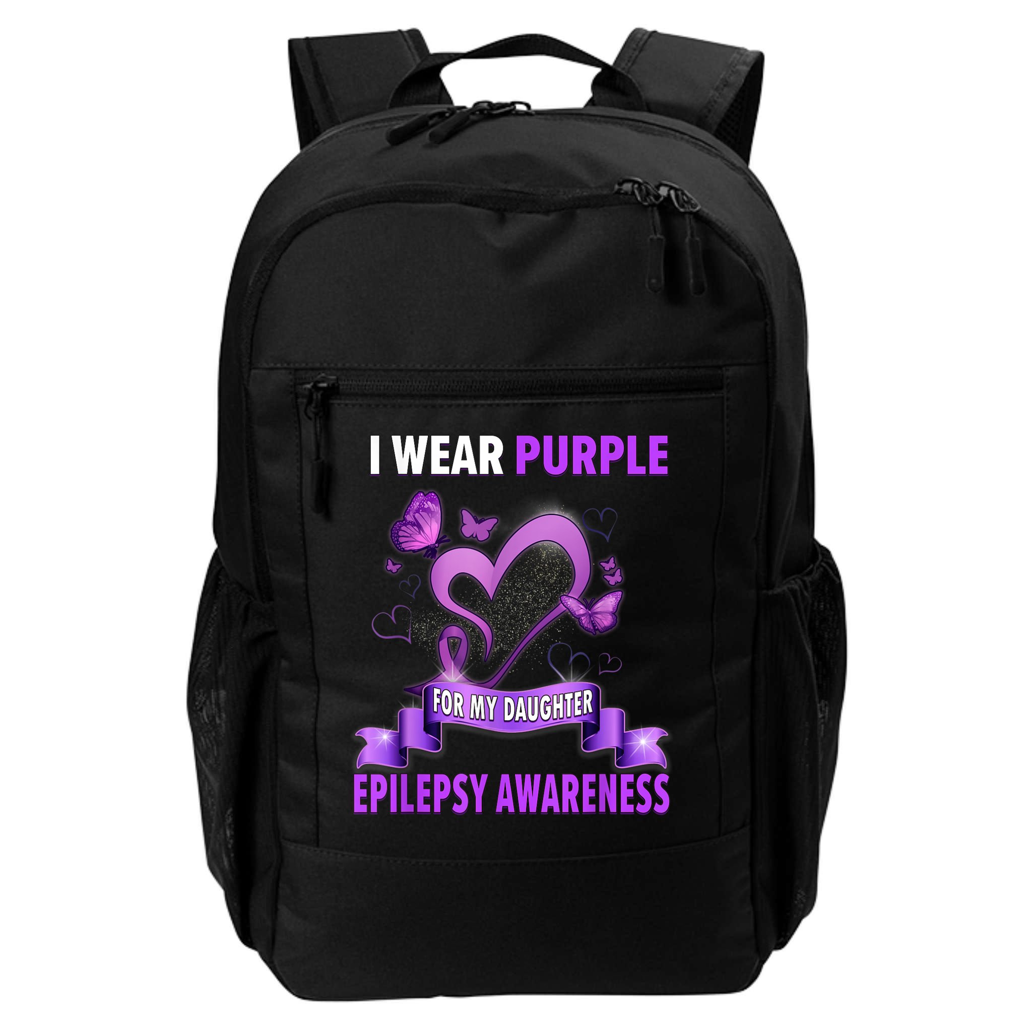 Epilepsy Awareness S I Wear Purple For My Daughter Backpack