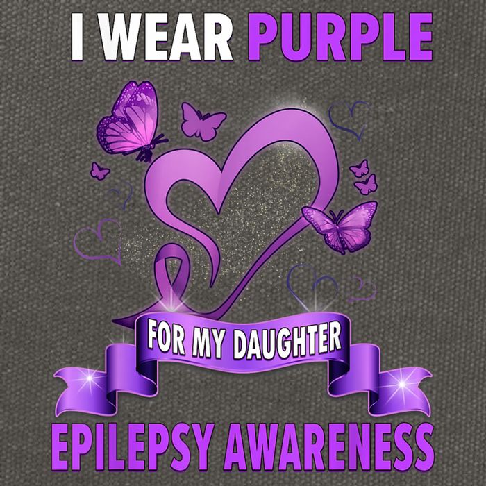 Epilepsy Awareness S I Wear Purple For My Daughter Cotton Canvas Backpack