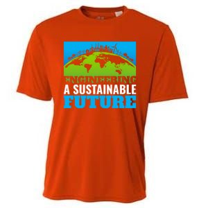 Engineering A Sustainable Future Renewable Energy Earth Day Gift Cooling Performance Crew T-Shirt