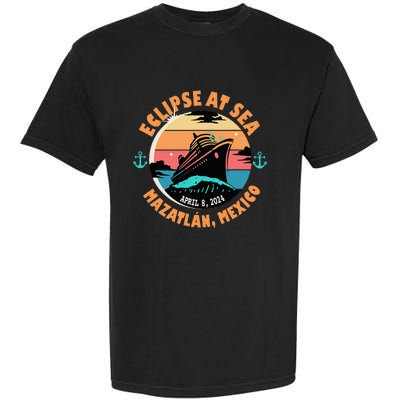 Eclipse At Sea MazatláN Mexico Total Solar Eclipse Garment-Dyed Heavyweight T-Shirt