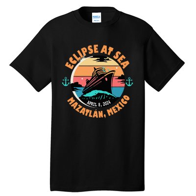 Eclipse At Sea MazatláN Mexico Total Solar Eclipse Tall T-Shirt