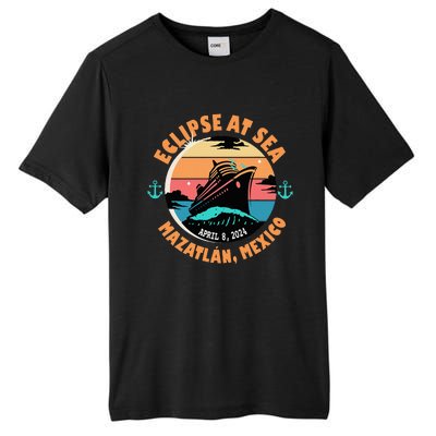 Eclipse At Sea MazatláN Mexico Total Solar Eclipse Tall Fusion ChromaSoft Performance T-Shirt