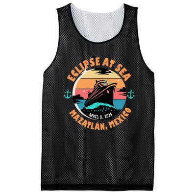 Eclipse At Sea MazatláN Mexico Total Solar Eclipse Mesh Reversible Basketball Jersey Tank