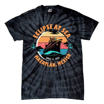 Eclipse At Sea MazatláN Mexico Total Solar Eclipse Tie-Dye T-Shirt