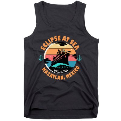 Eclipse At Sea MazatláN Mexico Total Solar Eclipse Tank Top