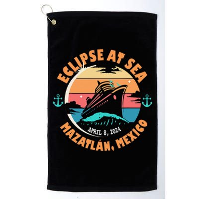 Eclipse At Sea MazatláN Mexico Total Solar Eclipse Platinum Collection Golf Towel