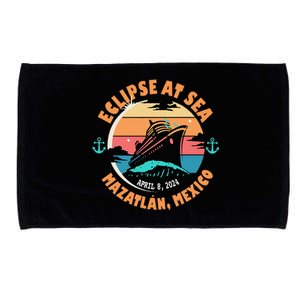 Eclipse At Sea MazatláN Mexico Total Solar Eclipse Microfiber Hand Towel