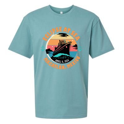 Eclipse At Sea MazatláN Mexico Total Solar Eclipse Sueded Cloud Jersey T-Shirt