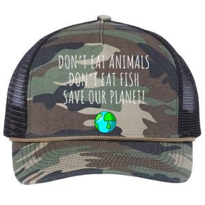 Environmental Awareness Sustainable Planet Vegan Earth Day Retro Rope Trucker Hat Cap