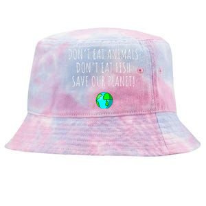 Environmental Awareness Sustainable Planet Vegan Earth Day Tie-Dyed Bucket Hat