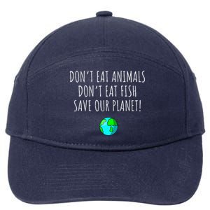 Environmental Awareness Sustainable Planet Vegan Earth Day 7-Panel Snapback Hat