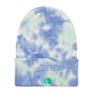 Environmental Awareness Sustainable Planet Vegan Earth Day Tie Dye 12in Knit Beanie