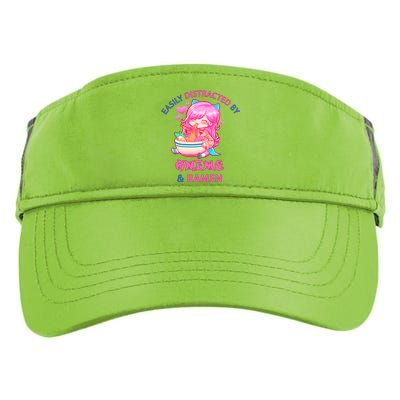 Easily Distracted By Anime & Ramen Adult Drive Performance Visor