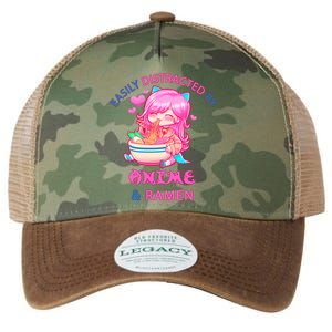 Easily Distracted By Anime & Ramen Legacy Tie Dye Trucker Hat